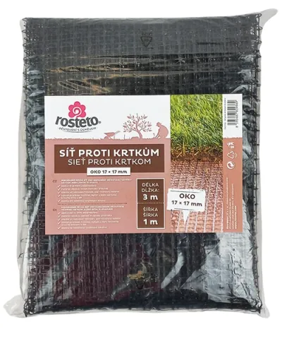 Sieť proti krtkom Rosteto - 3 x1 m černá