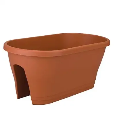 Jardinière Elho Corsica Flower Bridge 30 Cm - Mandarine, Pour Balcon Et Clôture