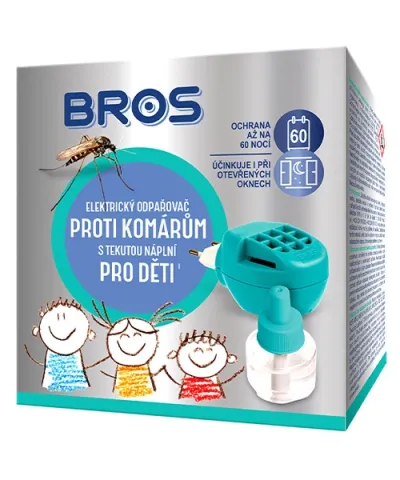 Odpařovač BROS elektrický proti komárům pro děti 60 nocí